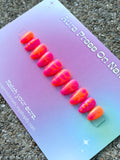 Neon Summer Vibes Short Almond Press on nails